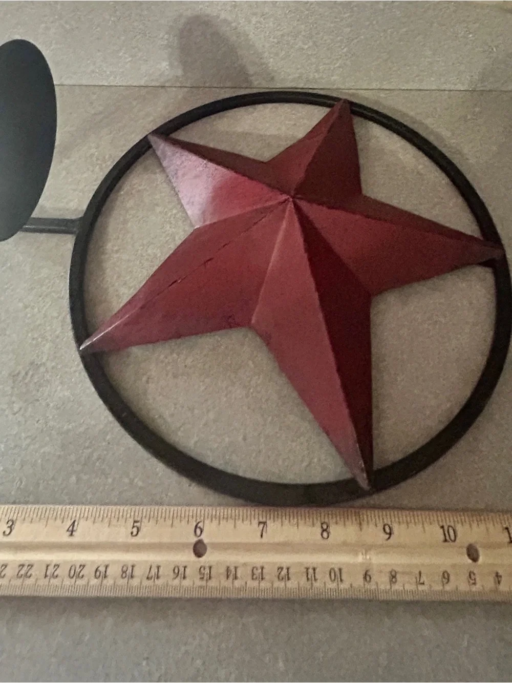 Red & Black metal Star candle holder